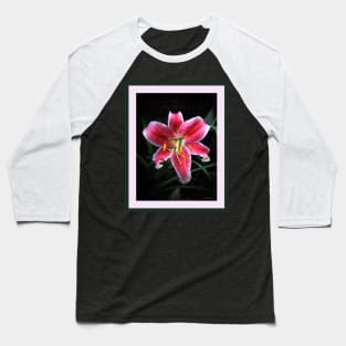 Pink Day Lily Baseball T-Shirt